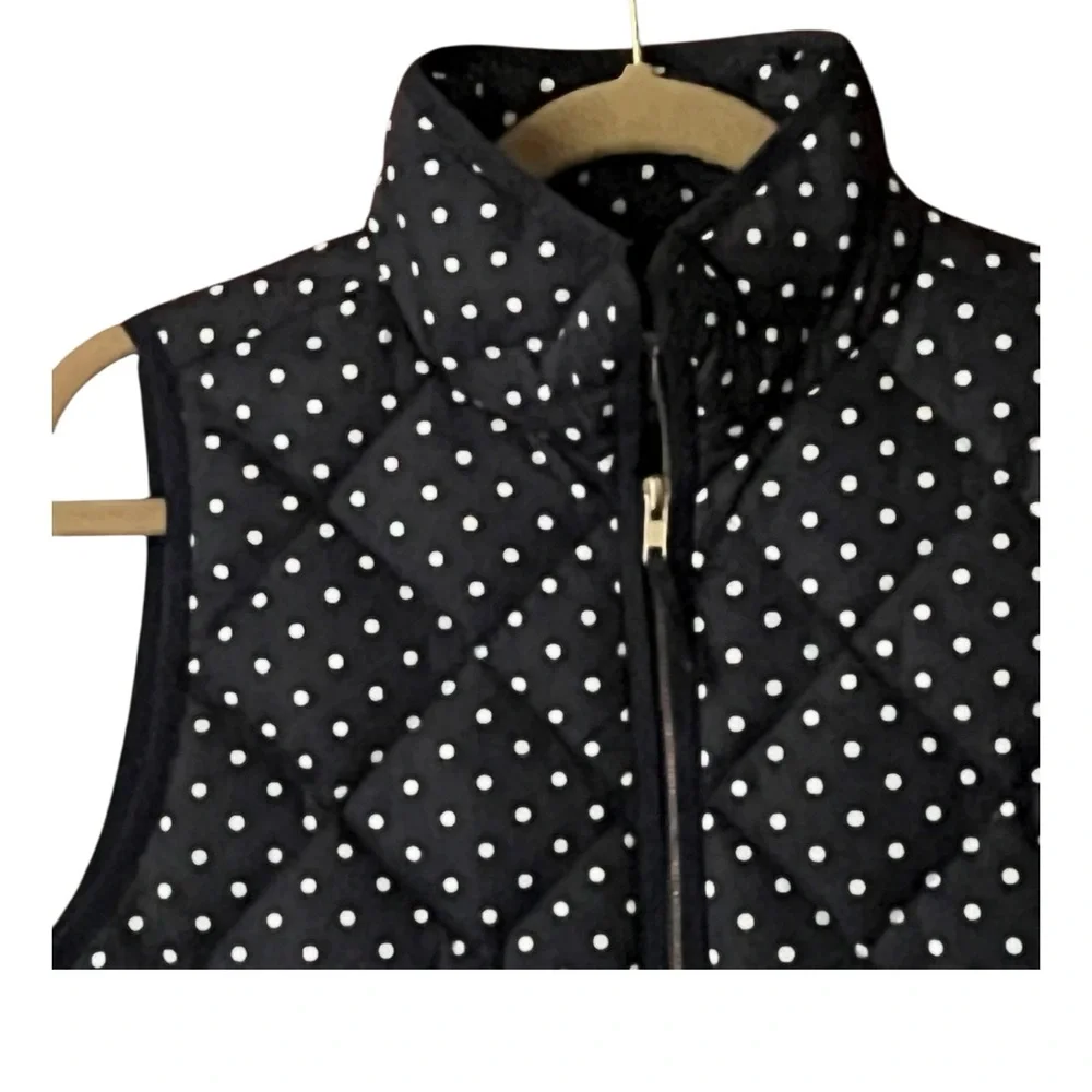 J.Crew Polka Dot down & feather Puffer Vest. Size S.
